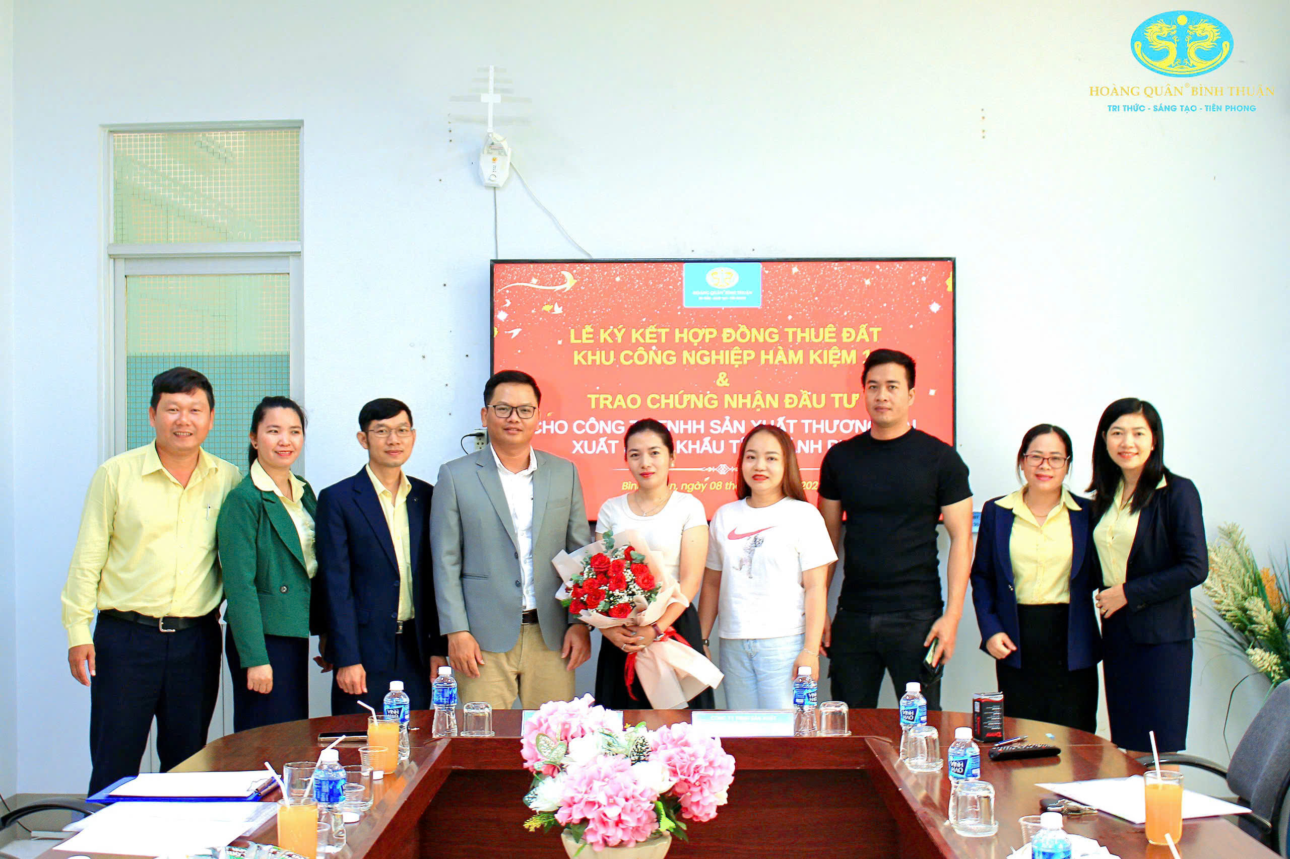 LỄ KÝ KẾT HỢP ĐỒNG THUÊ ĐẤT KCN HÀM KIỆM 1 VÀ TRAO GIẤY CHỨNG NHẬN ĐẦU TƯ CHO CÔNG TY TNHH SX TM XUẤT NHẬP KHẨU TÍN THÀNH PHÁT